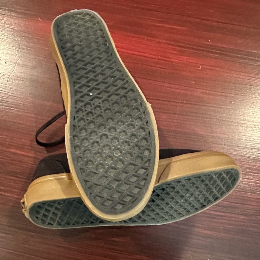 Black canvas vans womens size 6 / men’s size 4.5 - Picture 3 of 4
